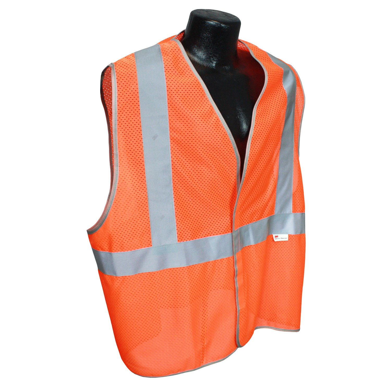 5ANSI-PC Type R Class 2 Safety Vest - 3.5oz Poly Mesh - Orange - Size 3X - Safety Vests